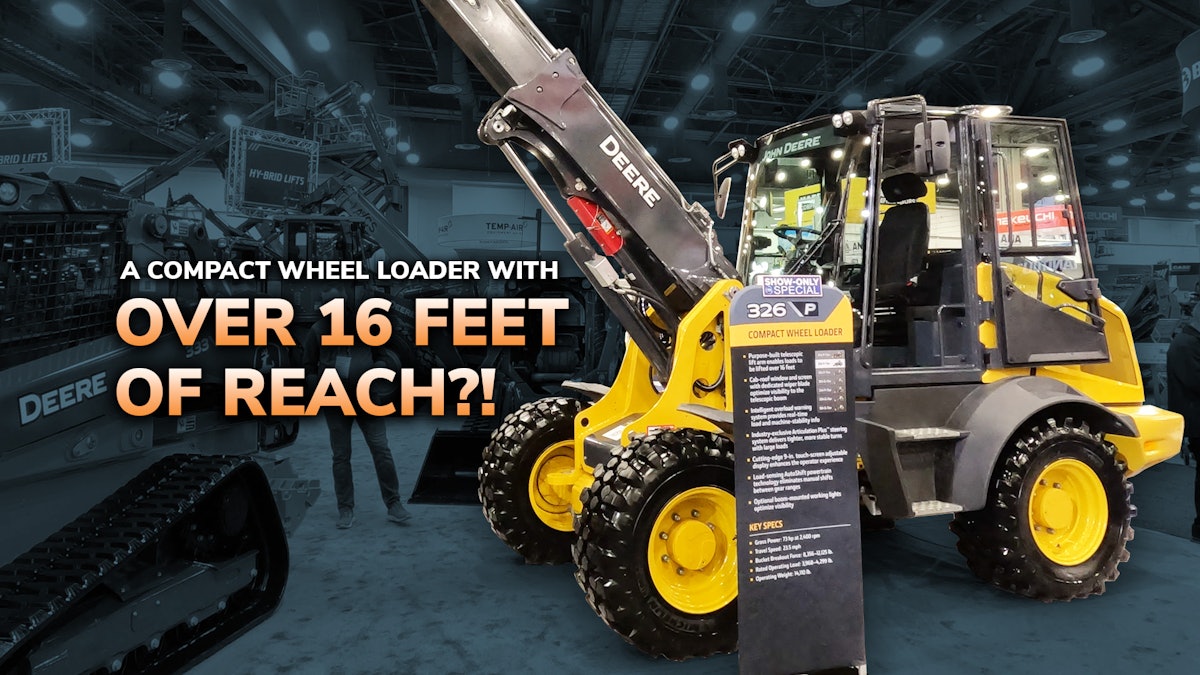 John Deere’s 326 P-Tier compact wheel loader lifts, loads, and stacks higher. Take a closer look and see for yourself. ow.ly/vhG550W3zEy