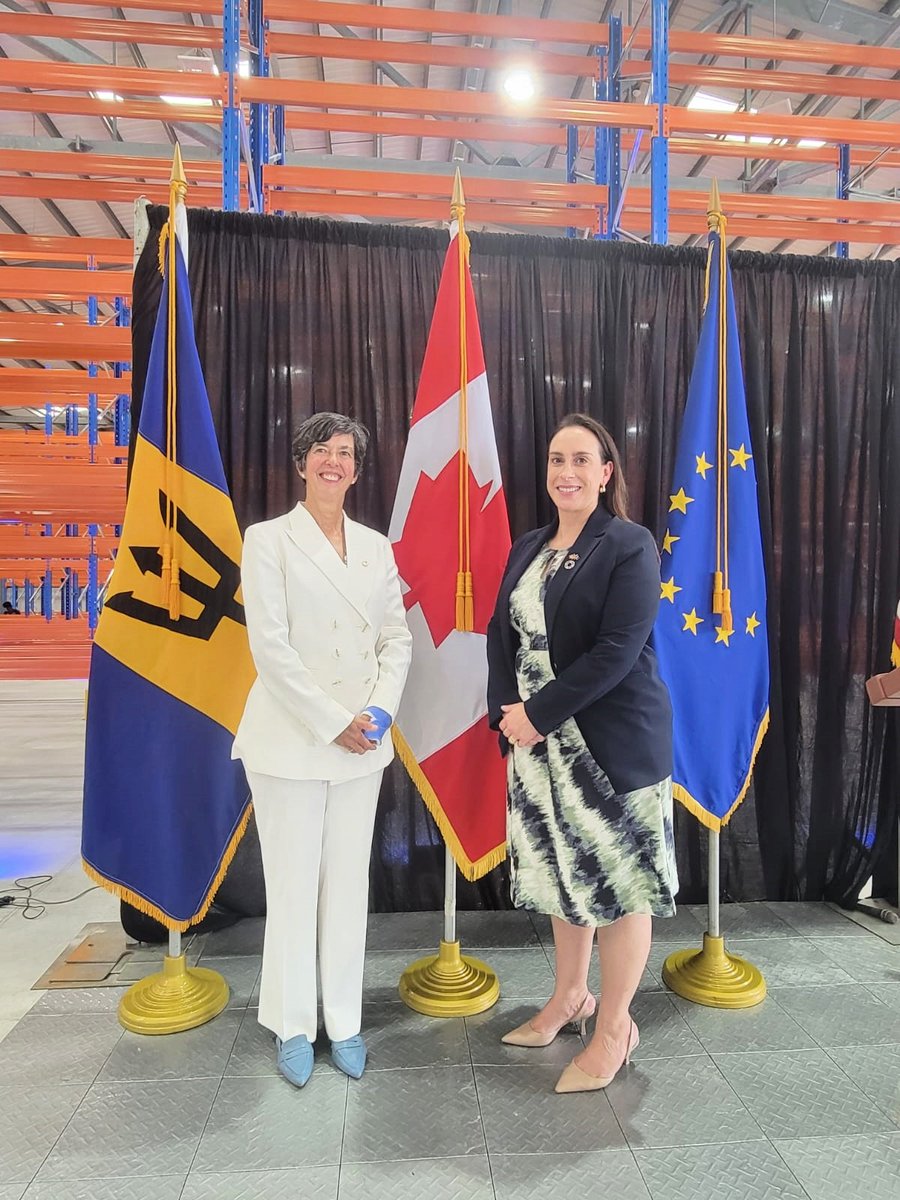 Canada in Barbados and the OECS (@canhcbarbados) on Twitter photo Ahead of the launch of the Caribbean Regional Logistics Hub, High Commissioner <a href="/bhwills/">Brenda Wills</a> participated in a roundtable with <a href="/EUinBarbados/">EUinBarbados</a>, <a href="/USEmbassyBtown/">USEmbassy Bridgetown</a>, <a href="/UKinCaribbean/">UKinCaribbean 🇬🇧</a> and @WFP_Caribbean to discuss the Hub and regional preparedness for the hurricane season.
#CaribbeanResilience Ahead of the launch of the Caribbean Regional Logistics Hub, High Commissioner <a href="/bhwills/">Brenda Wills</a> participated in a roundtable with <a href="/EUinBarbados/">EUinBarbados</a>, <a href="/USEmbassyBtown/">USEmbassy Bridgetown</a>, <a href="/UKinCaribbean/">UKinCaribbean 🇬🇧</a> and @WFP_Caribbean to discuss the Hub and regional preparedness for the hurricane season.
#CaribbeanResilience