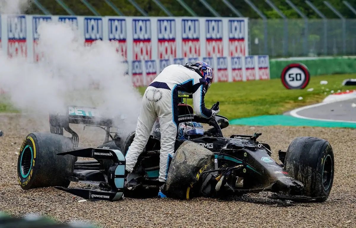 F1JayyUK's tweet image. Nobody called for race ban when George got out of his car and slapped Bottas