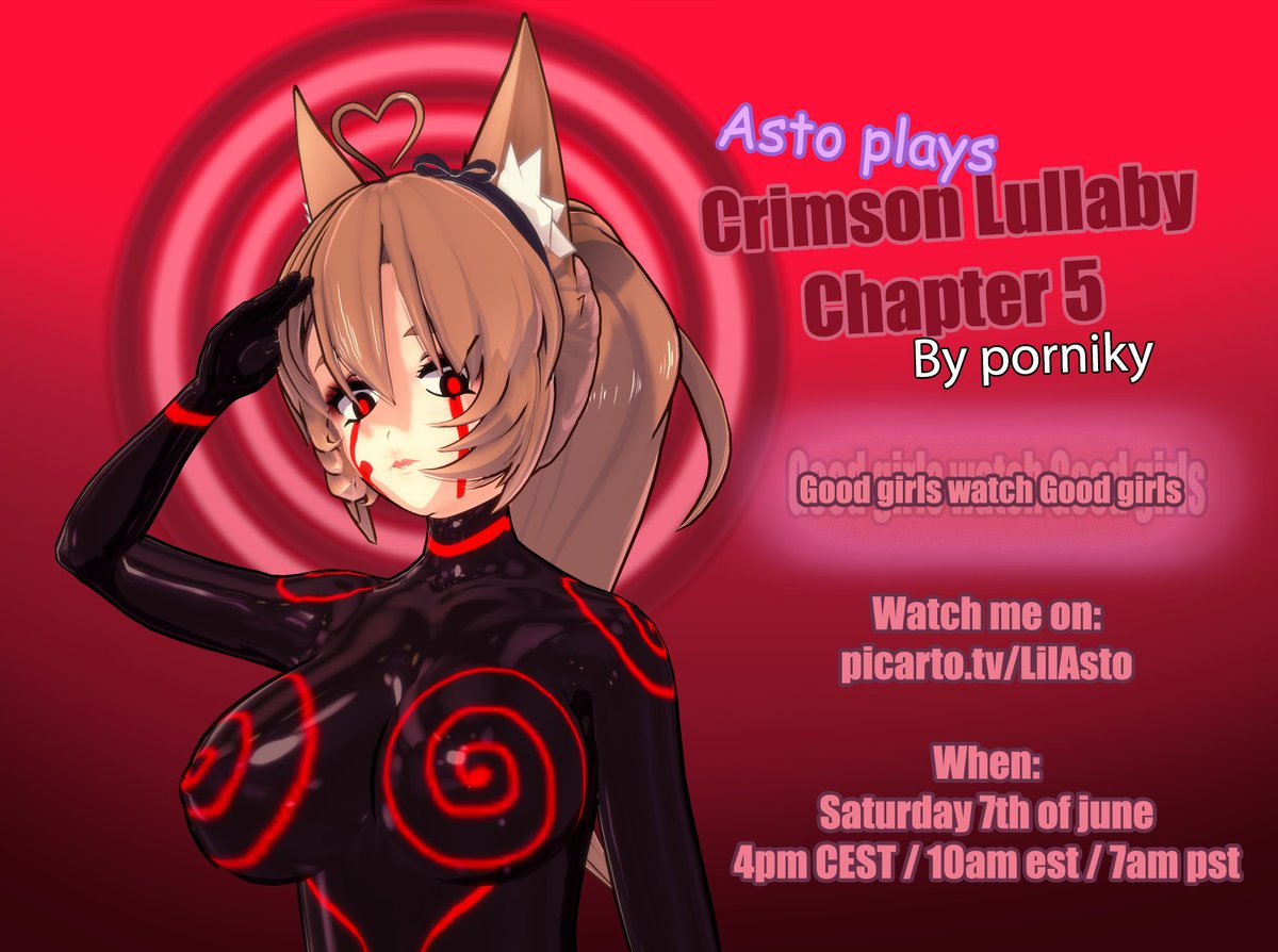 Stream announcement!!!

Crimson lullaby chapter 5 this saturday, dont miss this~

watch me on picarto.tv/LilAsto