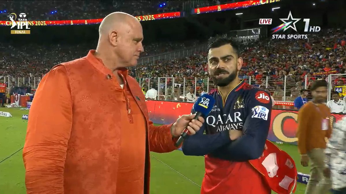 Kohli said "AB De Villiers deserves to be in the podium - he has given everything for this franchise, still has the maximum POTM awards after retiring 4 years before".