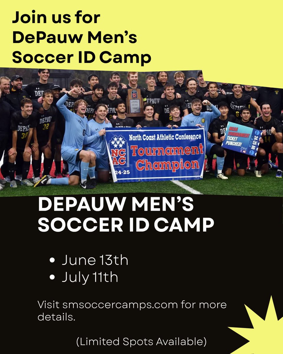 DePauw Men's Soccer tweet media