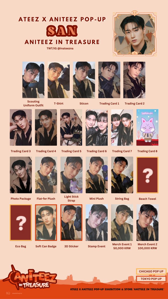 ATEEZ X ANITEEZ POPUP STORE 🏜️ ANITEEZ IN TREASURE PC/PHOTOCARD