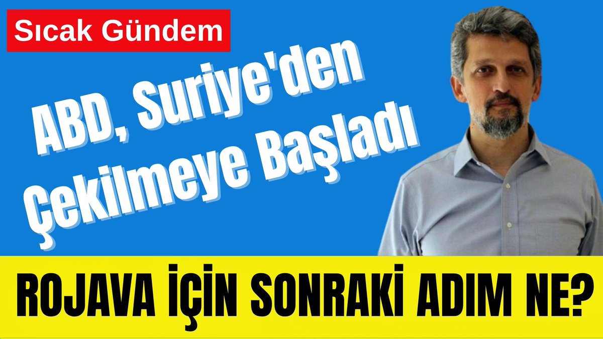 YENİ YAYIN
ABD, ROJAVA’DAN ASKER ÇEKİYOR: BÖLGEYİ NELER BEKLİYOR? 
<a href="/GaroPaylan/">Garo Paylan - Կարօ Փայլան</a> 
⬇️⬇️⬇️
youtube.com/live/o4O6kZitA…