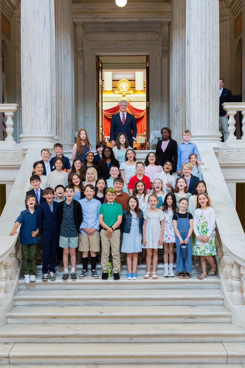 Today, <a href="/Rep_Jason/">Jason Knight</a> hosted Student Council members from Hampden Meadows Elementary School for a State House visit. The <a href="/bps_ri/">Barrington Public Schools</a> students participated in a mock legislative session, led by Rep. Knight, where they debated and voted on several bills and learned how laws are made.