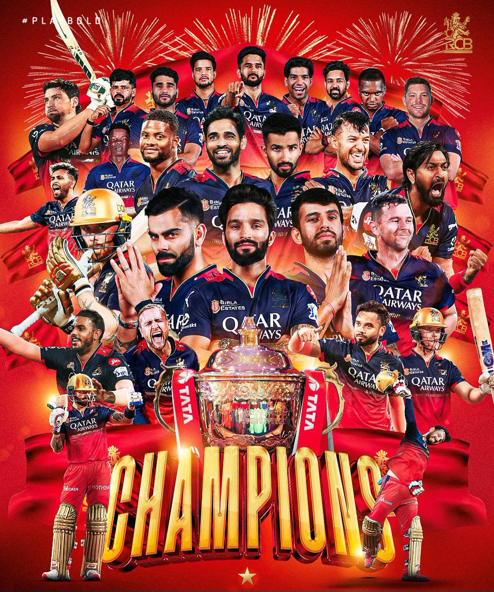 Chandru Iyer (@chandruiyer) on Twitter photo ಈ ಸಲ ಕಪ್ ನಮ್ಮದಾಯಿತು 🏆
The cup is finally here!
Congratulations, <a href="/RCBTweets/">Royal Challengers Bengaluru</a> on a stunning victory from all of us <a href="/UKinBengaluru/">UK in Bengaluru 🇬🇧 🇮🇳</a>.
That was a brilliant #IPL2025 final.
Commiserations to team <a href="/PunjabKingsIPL/">Punjab Kings</a>, <a href="/UKinChandigarh/">Caroline Rowett 🇬🇧🇮🇳</a>
#RCBvPBKS ಈ ಸಲ ಕಪ್ ನಮ್ಮದಾಯಿತು 🏆
The cup is finally here!
Congratulations, <a href="/RCBTweets/">Royal Challengers Bengaluru</a> on a stunning victory from all of us <a href="/UKinBengaluru/">UK in Bengaluru 🇬🇧 🇮🇳</a>.
That was a brilliant #IPL2025 final.
Commiserations to team <a href="/PunjabKingsIPL/">Punjab Kings</a>, <a href="/UKinChandigarh/">Caroline Rowett 🇬🇧🇮🇳</a>
#RCBvPBKS