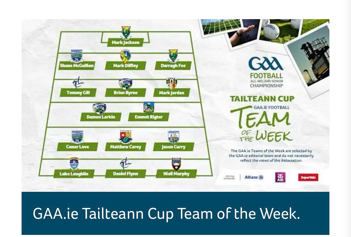 KildareGAA's tweet image. Massive congratulations to Daniel Flynn and Tommy Gill who are both named on the Tailteann Cup Team of the week. 

Well done to both Lads. 

@GAACarbury @JTBGAA