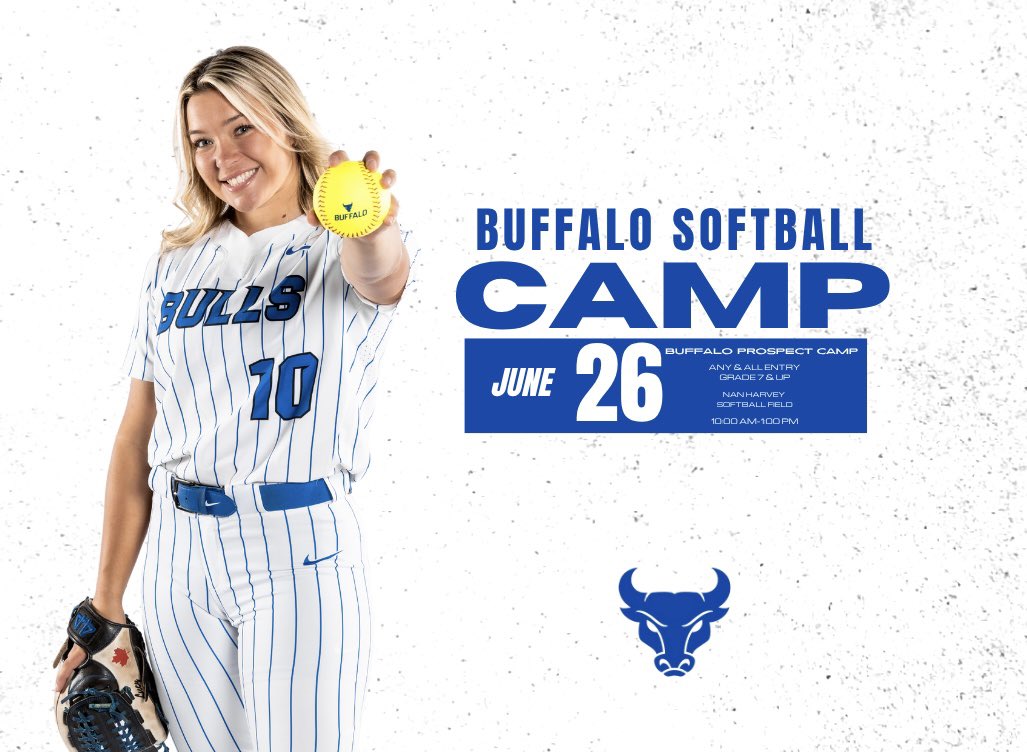 Buffalo Softball (@ubbullssoftball) on Twitter photo The countdown is on! 
Only a few weeks left to sign up for our upcoming Prospect Camp! 
๐
 June 26 
โ๏ธ10:00 am - 1:00 pm 
๐ Nan Harvey Softball field 
Register here: ubsoftball.totalcamps.com/shop/EVENT The countdown is on! 
Only a few weeks left to sign up for our upcoming Prospect Camp! 
๐
 June 26 
โ๏ธ10:00 am - 1:00 pm 
๐ Nan Harvey Softball field 
Register here: ubsoftball.totalcamps.com/shop/EVENT