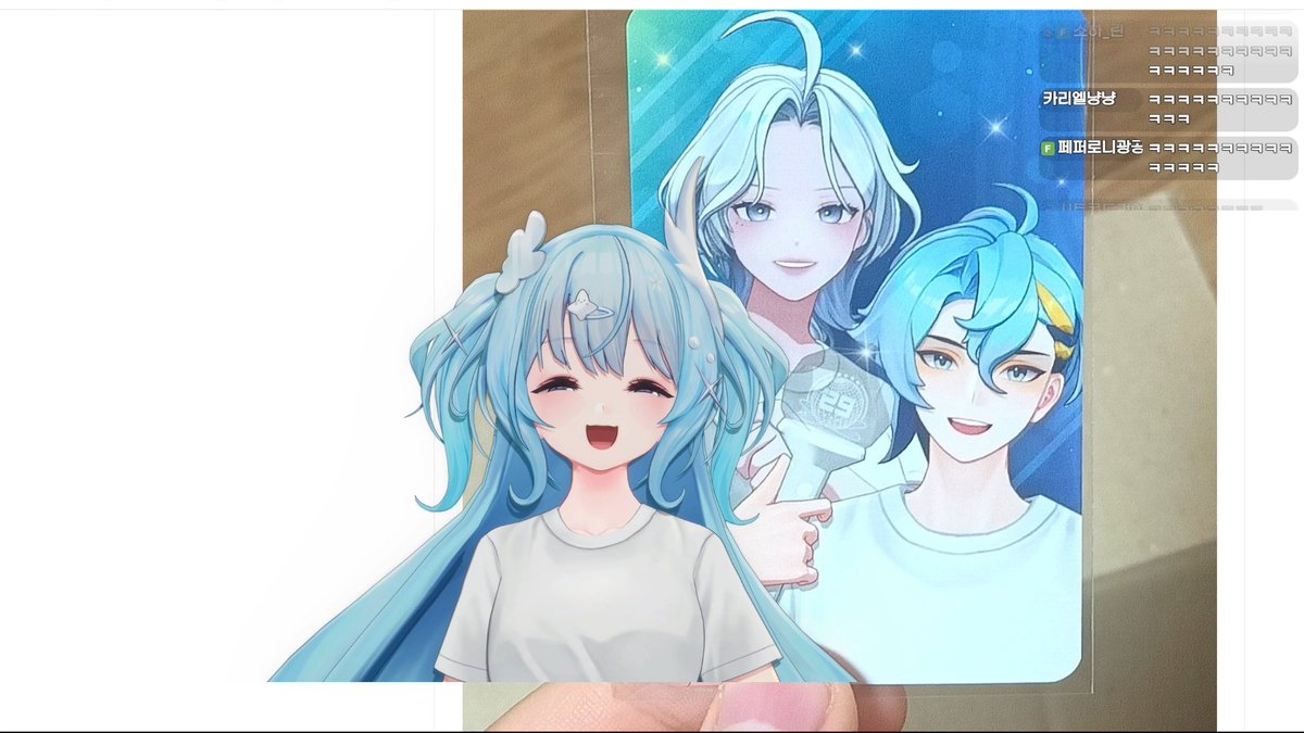 부쿠키님 세노님 포카보고 중간에 루땡이 껴도 위화감 없겠다고 해서 바로 껴보는 루땡이