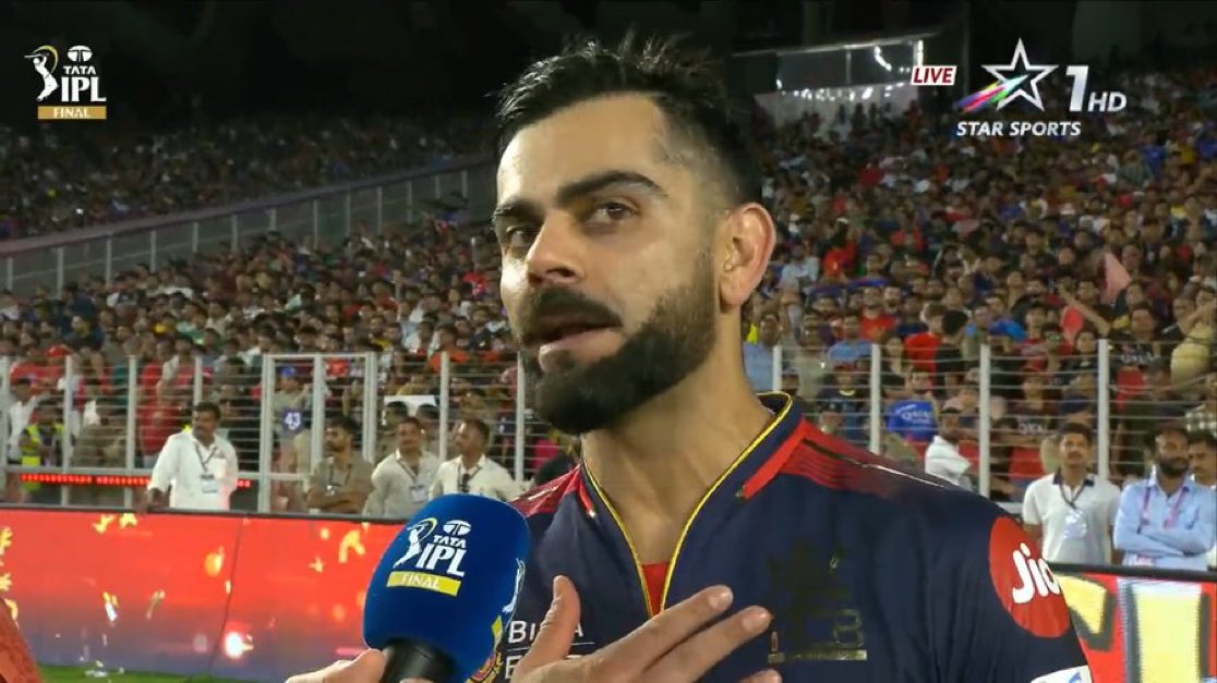 Big breaking news 😢 

Virat kohli retirement for ipl career 💔

Miss you king 🤴 

Congratulations RCB  
#IPLFinals #RCBvsPBKS #KingKohli