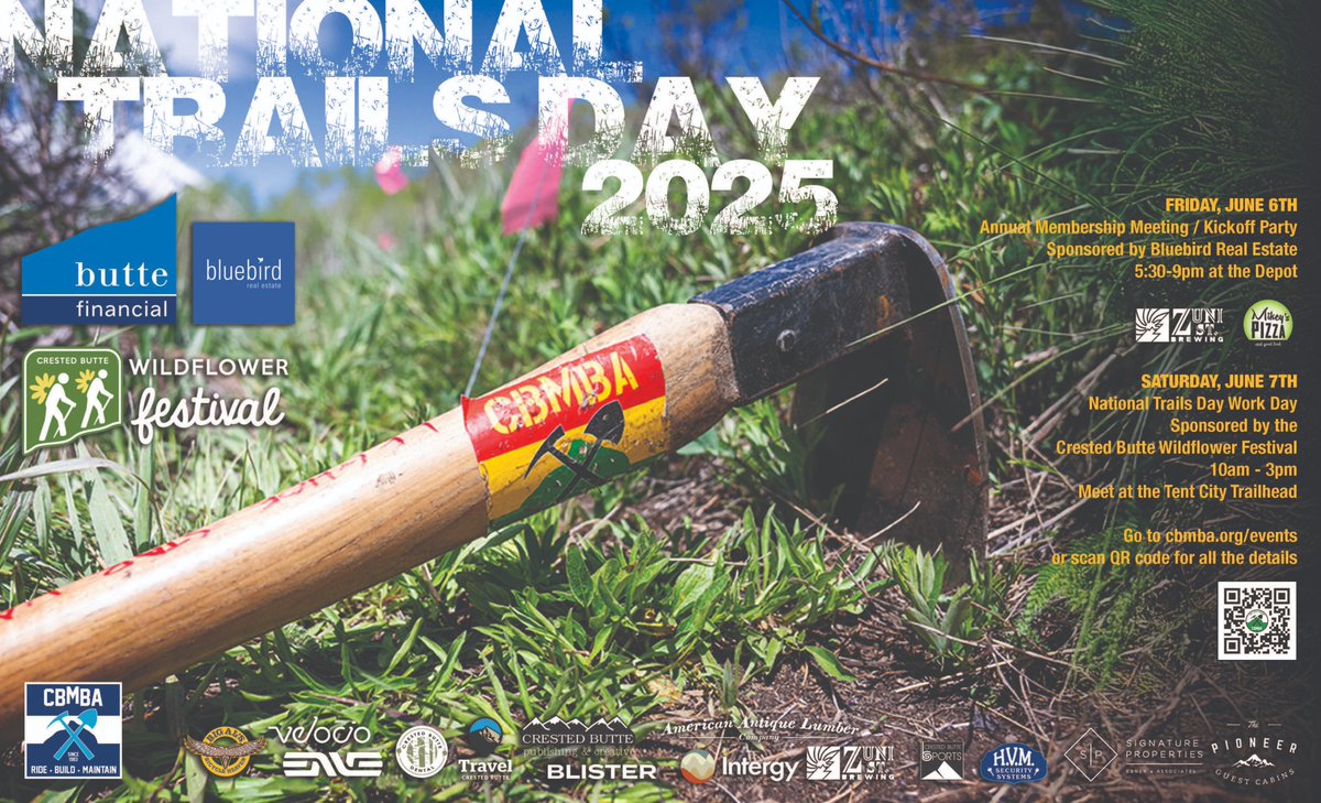 Come out this Friday, June 6th for CBMBA's Annual Meeting &amp; Season Kick-Off Party!⁠ 🚵‍♀️ 🎉 
⁠
Bluebird is proud to sponsor this incredible event! 
⁠
📍 Location - The Depot, 716 Elk Avenue
🕠 5:30pm – Annual Meeting
🍕🍻 7:00pm – Party with Mikey’s Pizza &amp; Zuni Street brews