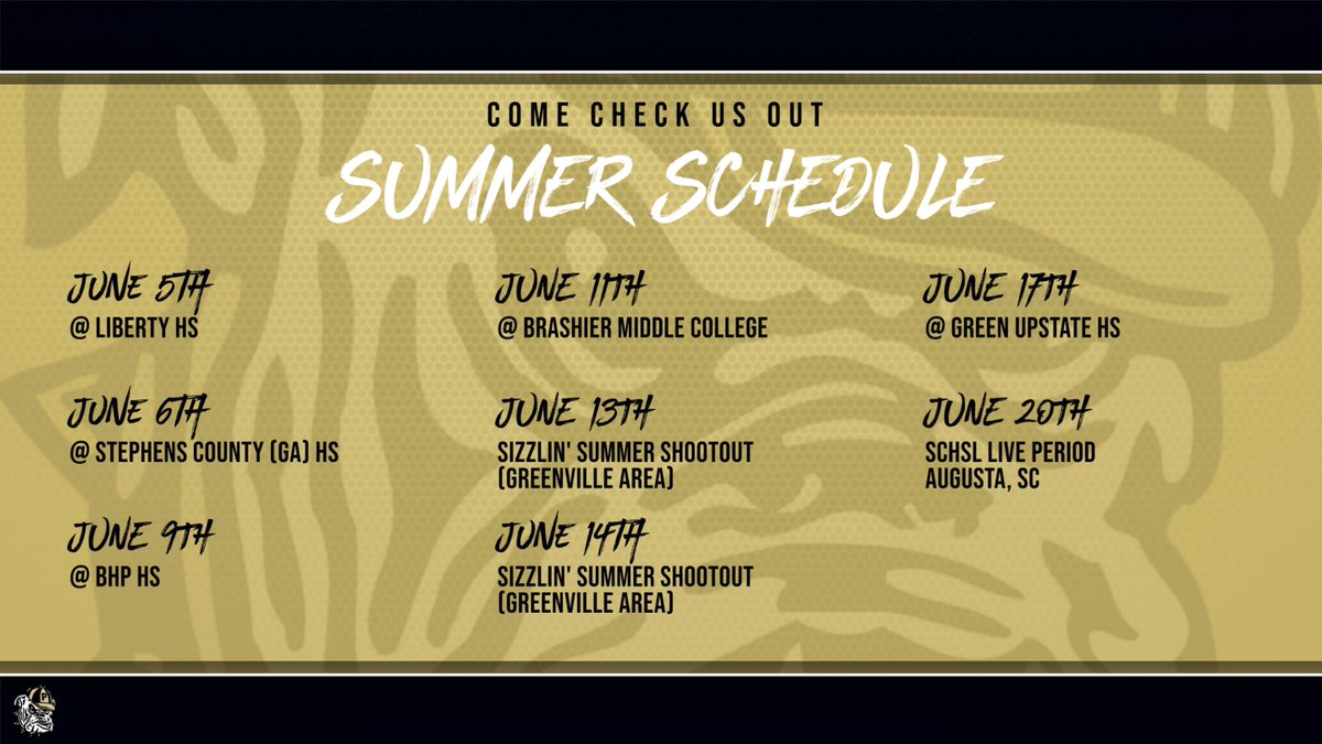See you this summer!!!