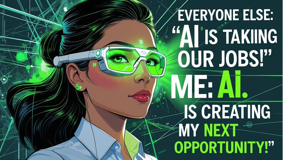 AIProofMindset's tweet image. Everyone’s yelling “AI is taking our jobs!” 😱
Meanwhile I’m over here like:
AI is opening doors no one saw coming. 🚪💡

Don’t fear the wave—ride it.
#AIProofMindset #OpportunityMindset #FutureOfWork #AIRevolution