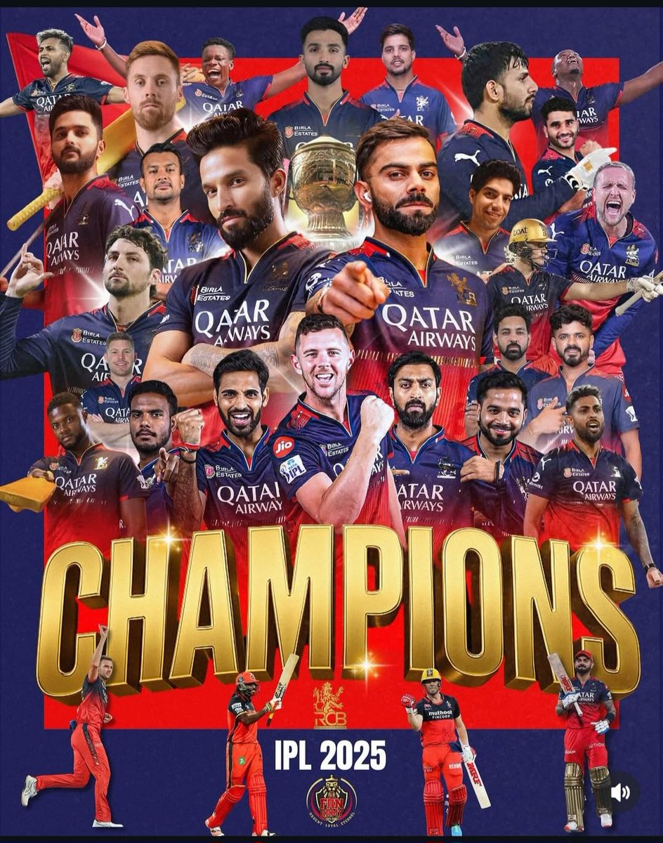 saiful_shomrat's tweet photo. Champions RCB 
#RCBvsPBKS #RCBFinal2025 #rcbwin #IPLFinals @imVkohli #ViratKohli𓃵 #ViratKohli #rcbfans https://t.co/pNOHRPiVtQ