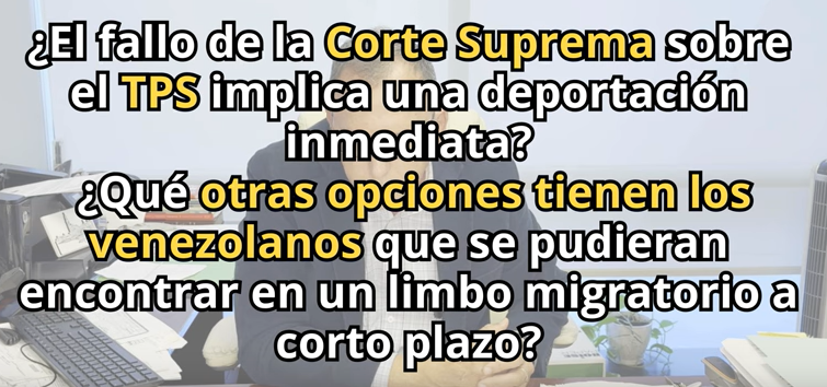 NotaInmigracion's tweet photo. ¿El fallo de la Corte Suprema sobre el TPS implica una deportación inmediata? ¿Qué otras opciones tienen los VENEZOLANOS para permanecer en los Estados Unidos? #venezolanos #tps #venezolanosenusa #venezolanosporelmundo
VER PROGRAMA: https://t.co/m5uwSyrGbF https://t.co/iMsAPoSvnZ