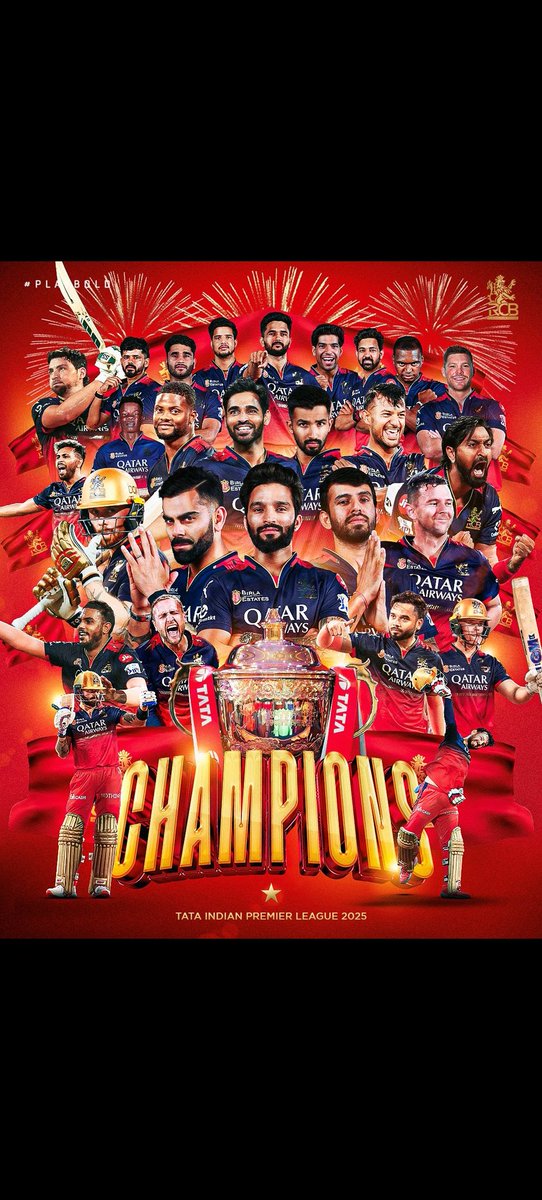 Rajputani_28's tweet photo. Congratulations RCB , Finally won their first IPL trophy, so happy for @imVkohli ❤️
#IPLFinals2025 https://t.co/QGd5dxPwn7