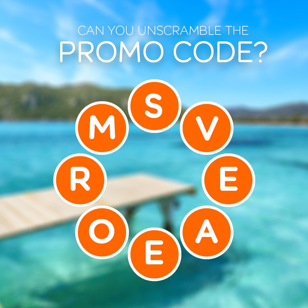 If you can unscramble the letters, you can get £200 off your next holiday! 👀

T&amp;Cs apply.