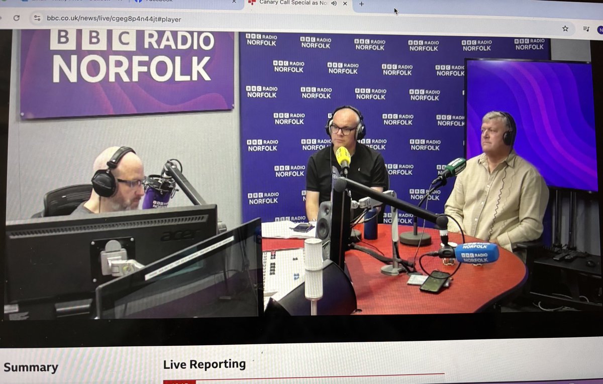 Enjoying watching the live stream of the Scrimmage special on <a href="/BBCNorfolk/">BBC Norfolk</a> on the <a href="/BBCSport/">BBC Sport</a> website! #ncfc