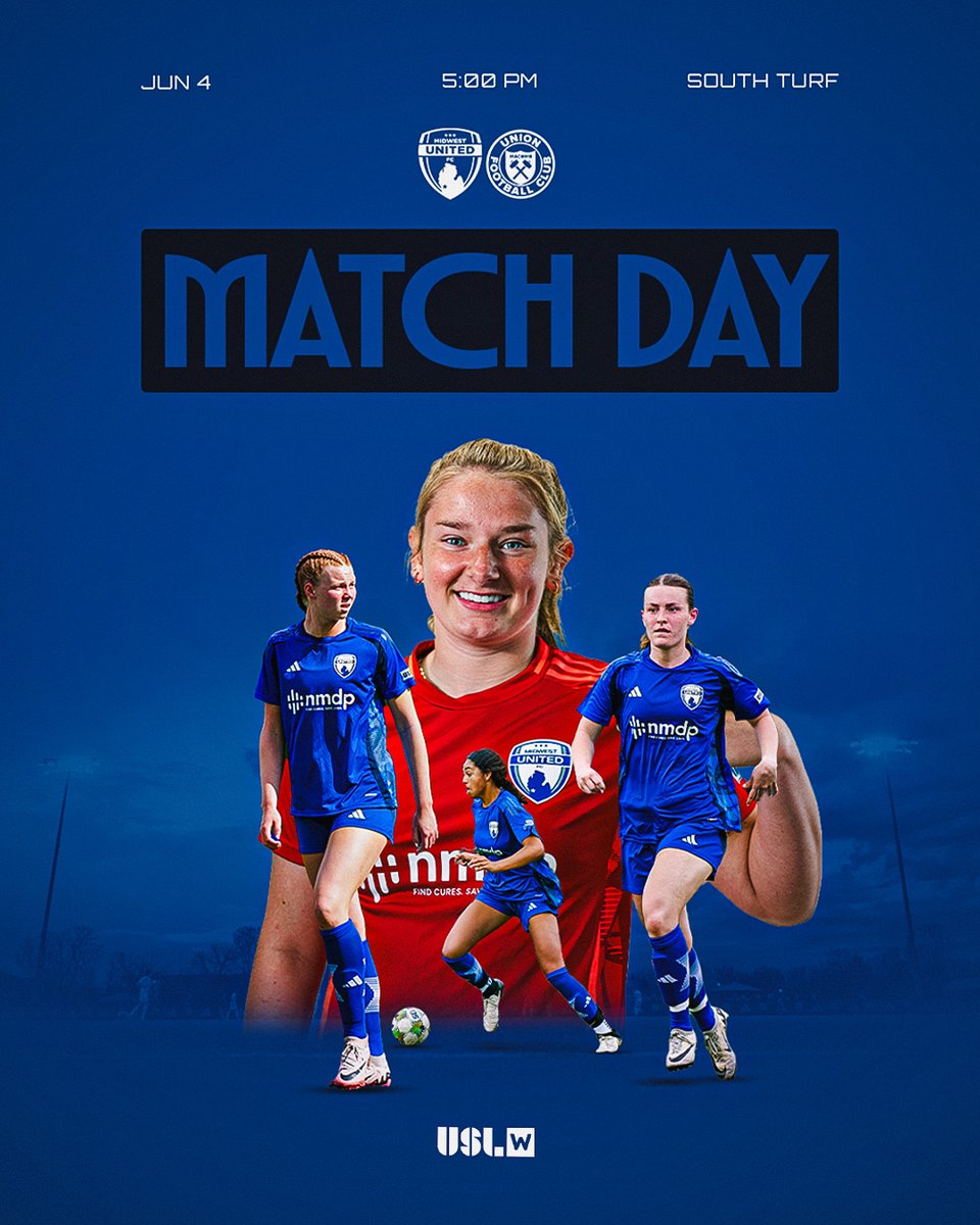 Midwest United FC USL (@mufcusl) on Twitter photo Part 1️⃣ of tonight's double header features an East-West <a href="/USLWLeague/">USL W League</a> matchup!
🆚 <a href="/UnionFCMacomb/">Union FC Macomb</a>
⏰ 5pm
📍 South Turf
📺 sportsengineplay.com/USL/Midwest-Un…
#WeAreUnited Part 1️⃣ of tonight's double header features an East-West <a href="/USLWLeague/">USL W League</a> matchup!
🆚 <a href="/UnionFCMacomb/">Union FC Macomb</a>
⏰ 5pm
📍 South Turf
📺 sportsengineplay.com/USL/Midwest-Un…
#WeAreUnited