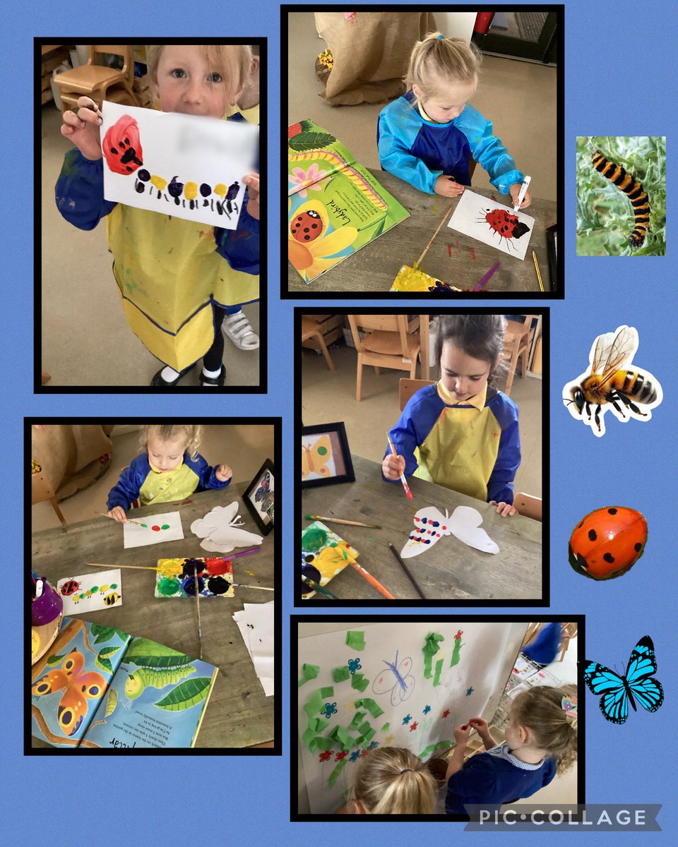 What are you going to paint today?
We have been so creative in Nursery. We have been painting bugs who have patterns on them. We then looked at our mini-beast book and found so many we could paint. Bendigedig! <a href="/Blackwood_PS/">Blackwood Primary</a>