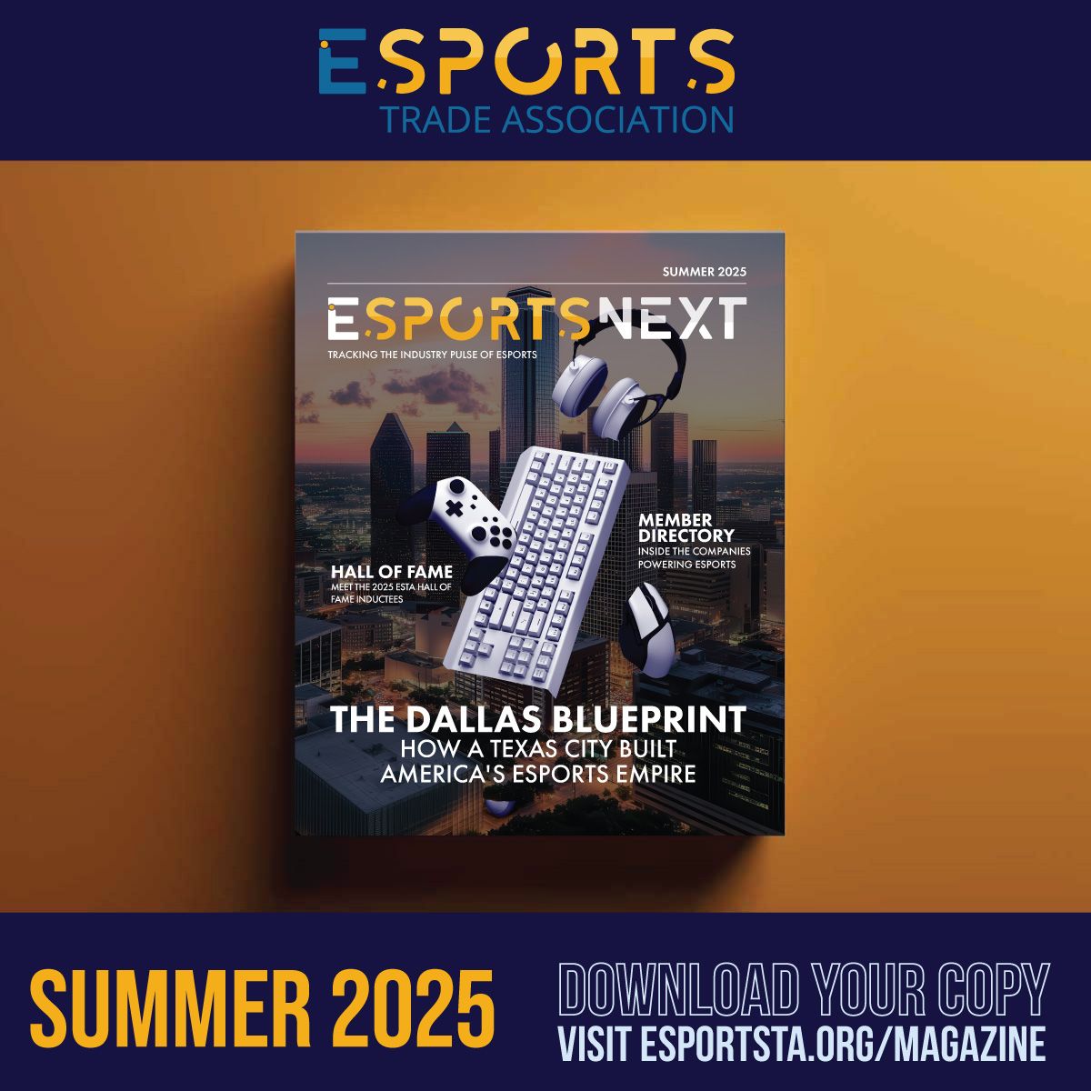 🚨 Summer 2025 EsportsNext Magazine is here!
From weekend hobby to global powerhouse—see how competitive gaming is reshaping cities &amp; business. Spotlight on Dallas as the model gaming hub + 3 ESTA Hall of Fame legends.
Get your copy: buff.ly/9XUeCGf 🎮