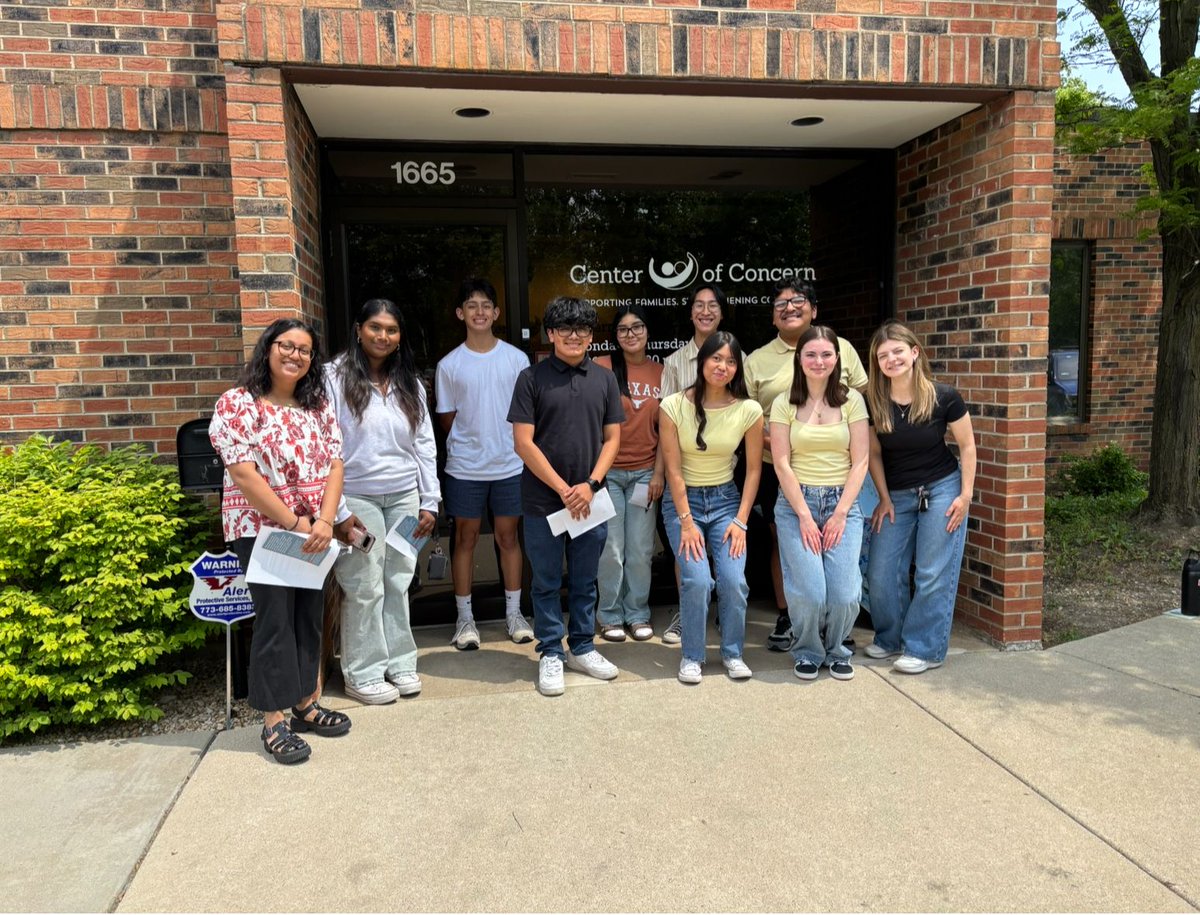 Thank you to Maine West High School Clinical Government class for visiting Center of Concern this morning to learn more about our services and how nonprofits like us work with local government!