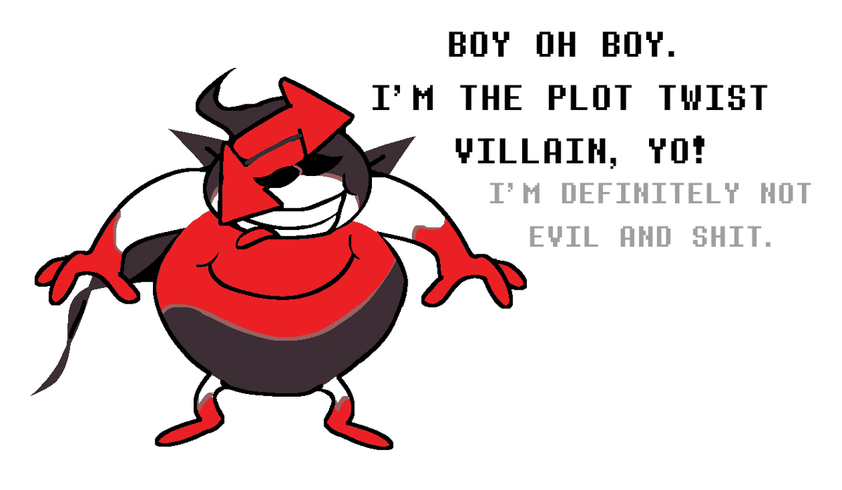 gustusgloop's tweet photo. EVIL king... uh i-i mean GOOD king, haha! he's soo awesome. definitely not... gulp.... EVIL.......
#EVILtale #EVILrune #DELTARUNE https://t.co/0r2lX1XsxH