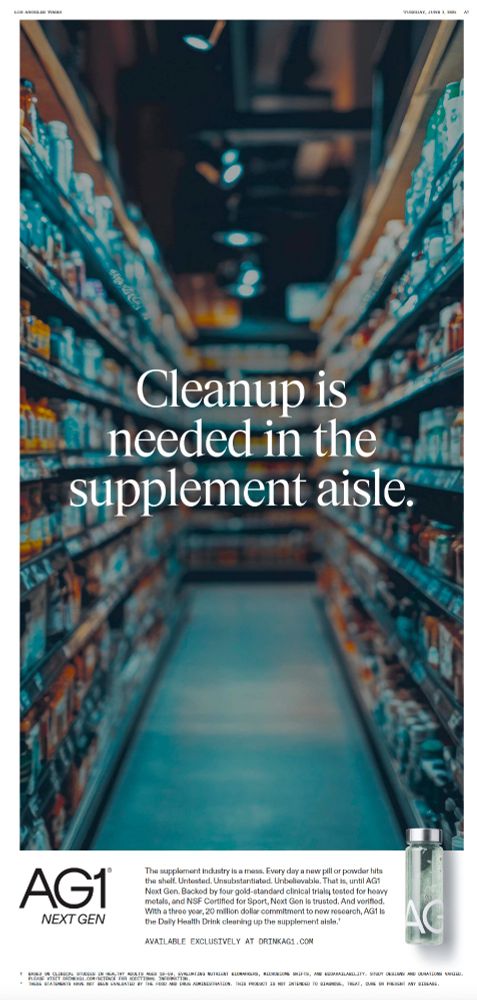 "The supplement industry is a mess." 
"Unsubstantiated" 
That's right. 
Along with this one that claims it has 4 gold- standard clinical trials, none of which are independent or have meaningful clinical outcomes