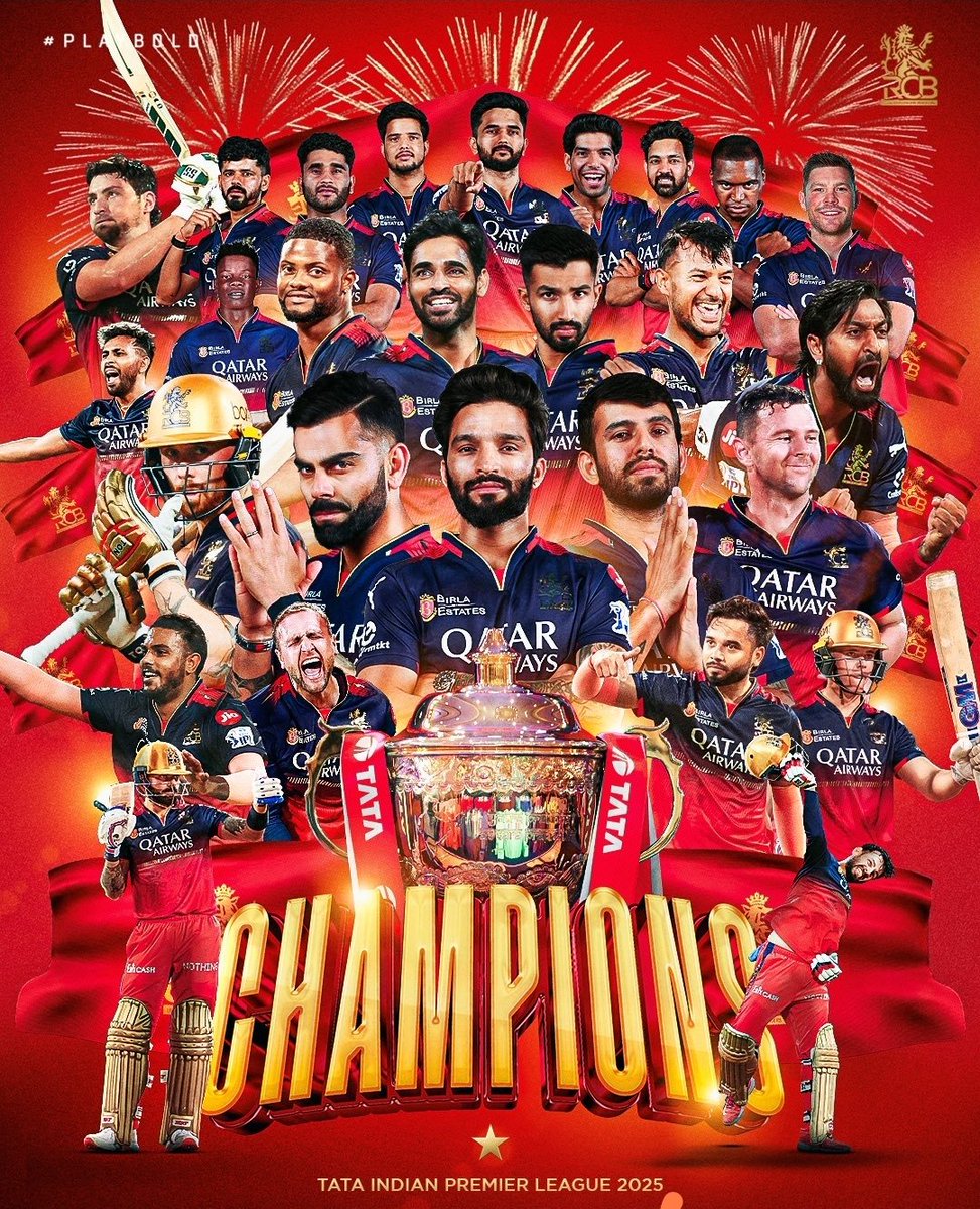 Congratulations RCB ❤️❤️
#RCBvsPBKS #IPLFinals #IPL2025