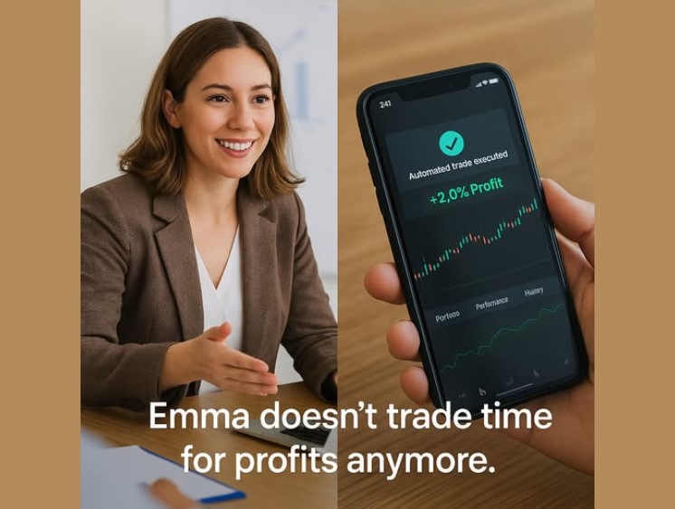 Meet Emma. She grew her account without changing her lifestyle.
She didn’t spend hours watching charts or stressing over setups. She just set her risk level and let Smash Dragon do the rest.
Smash Dragon is a fully automated trading bot that executes real trades while you focus