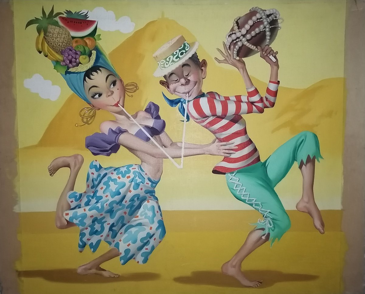 BerrocalPablo's tweet photo. Esa forma tan divertida de trabajar de los artistas de la época de calendarios, #MovimientoMW en la colección de @ElMuseoSoumaya https://t.co/BC6h5a7qyc