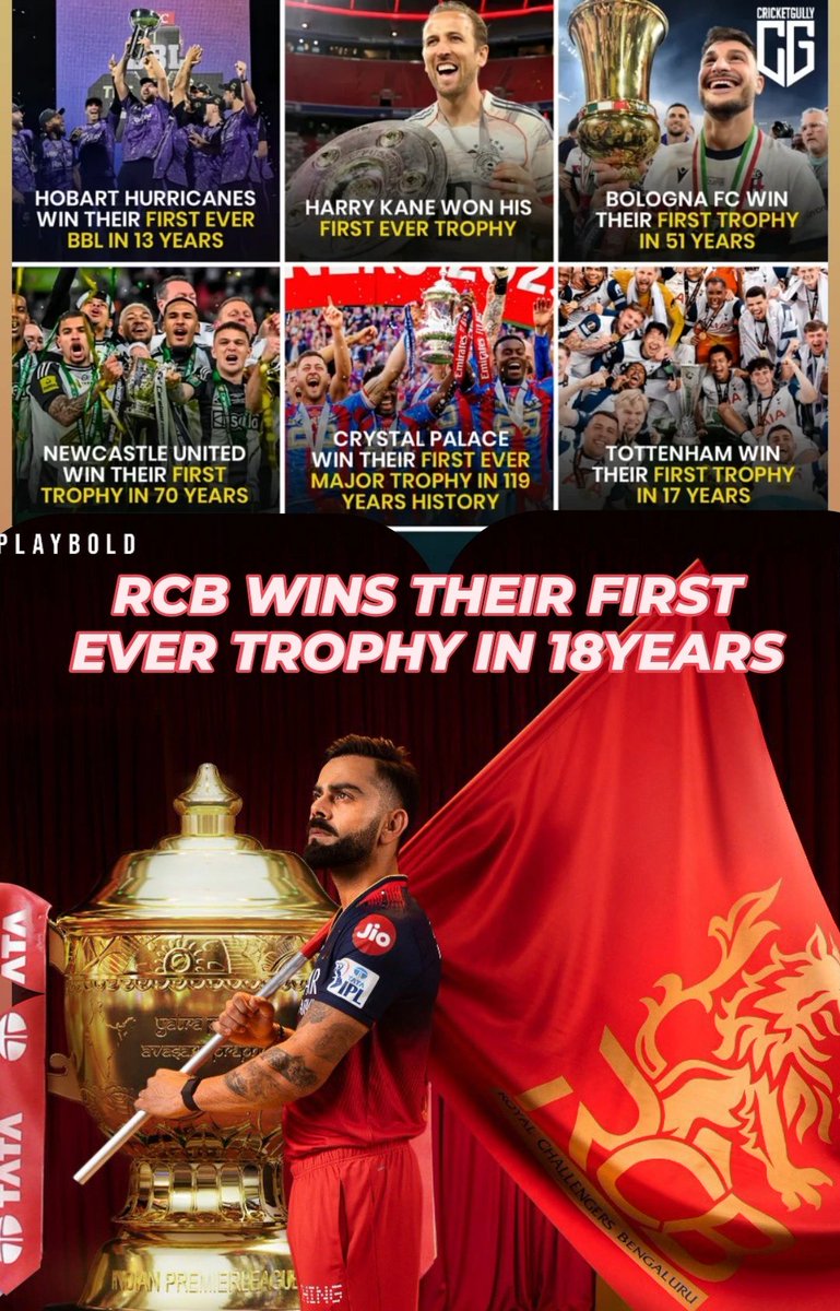 Psyros1's tweet image. #RCB Wins their first trophy in 18 years @RCBTweets