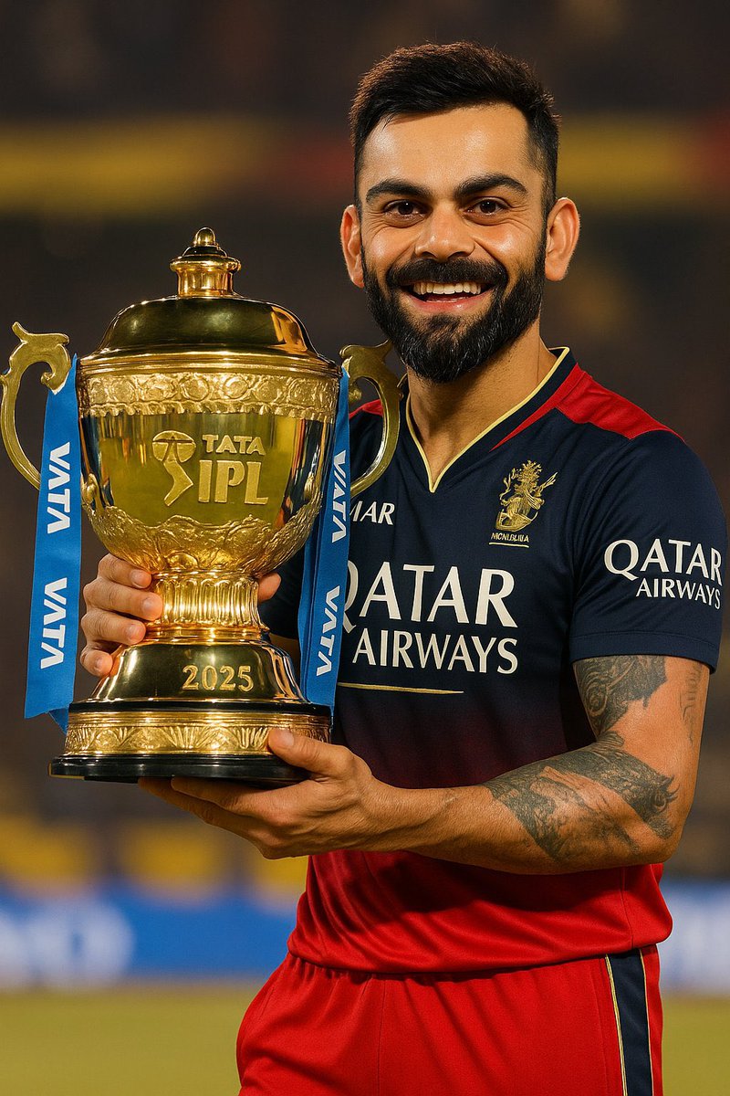 17 साल बाद पहली बार बेंगलुरु ट्रॉफी जीती है विराट कोहली ने विश्व भर से ताने सुने लेकिन आज विराट कोहली ने ट्रॉफी जीत लिए हैं
Congratulations RCB
#RCBvsPBKS
#IPLFinal