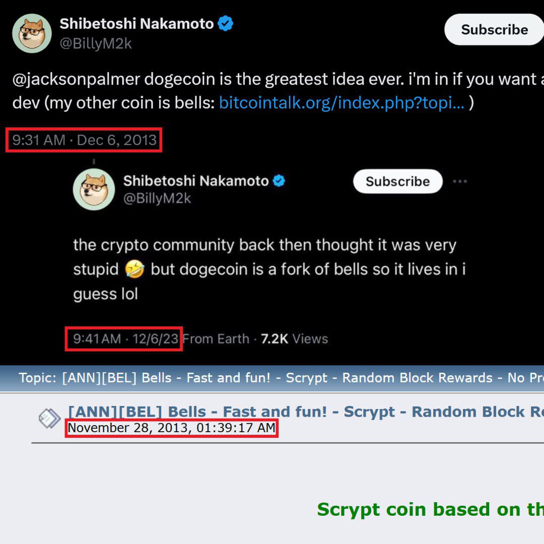 💥BREAKING:

The first memecoin ever created is BACK.

Most people don’t know this…

Before Dogecoin ever existed, there was another memecoin.

It was called Bellscoin — and it was created by Billy Markus (yes, the same guy who co-founded Dogecoin).

Today, it’s back on Solana