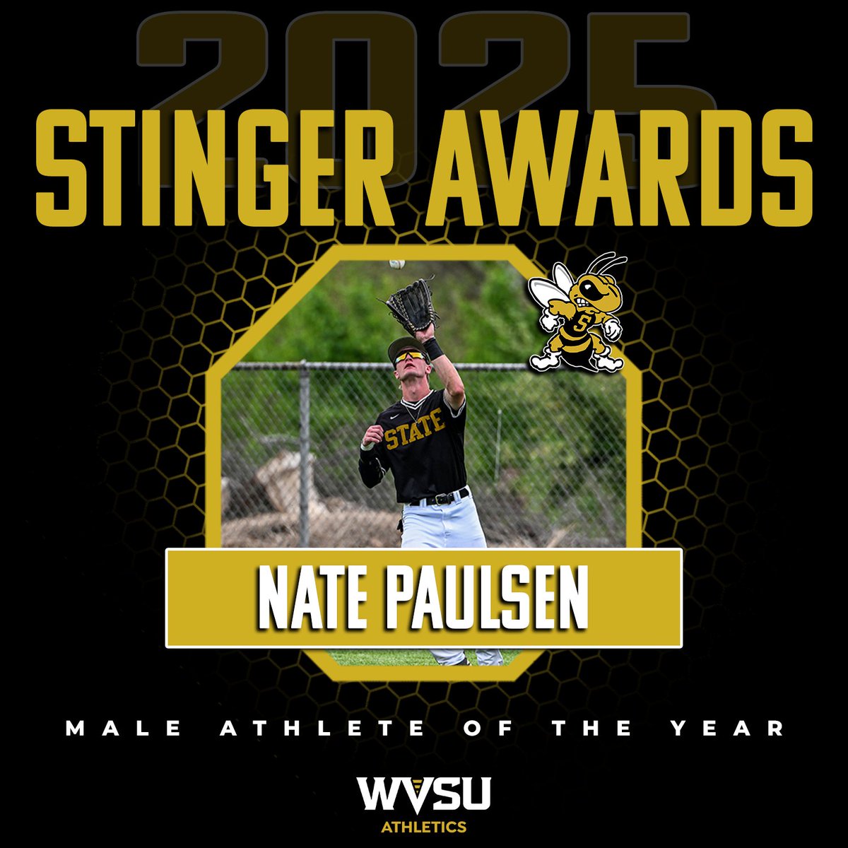 Senior centerfielder Nate Paulsen has earned the Athlete of the Year award for posting a .351 batting average, leading the team in multiple statistical categories including OPS (1.076), home runs (10), RBI (37), slugging (.634) stolen bases (8), as well as earning himself 2nd