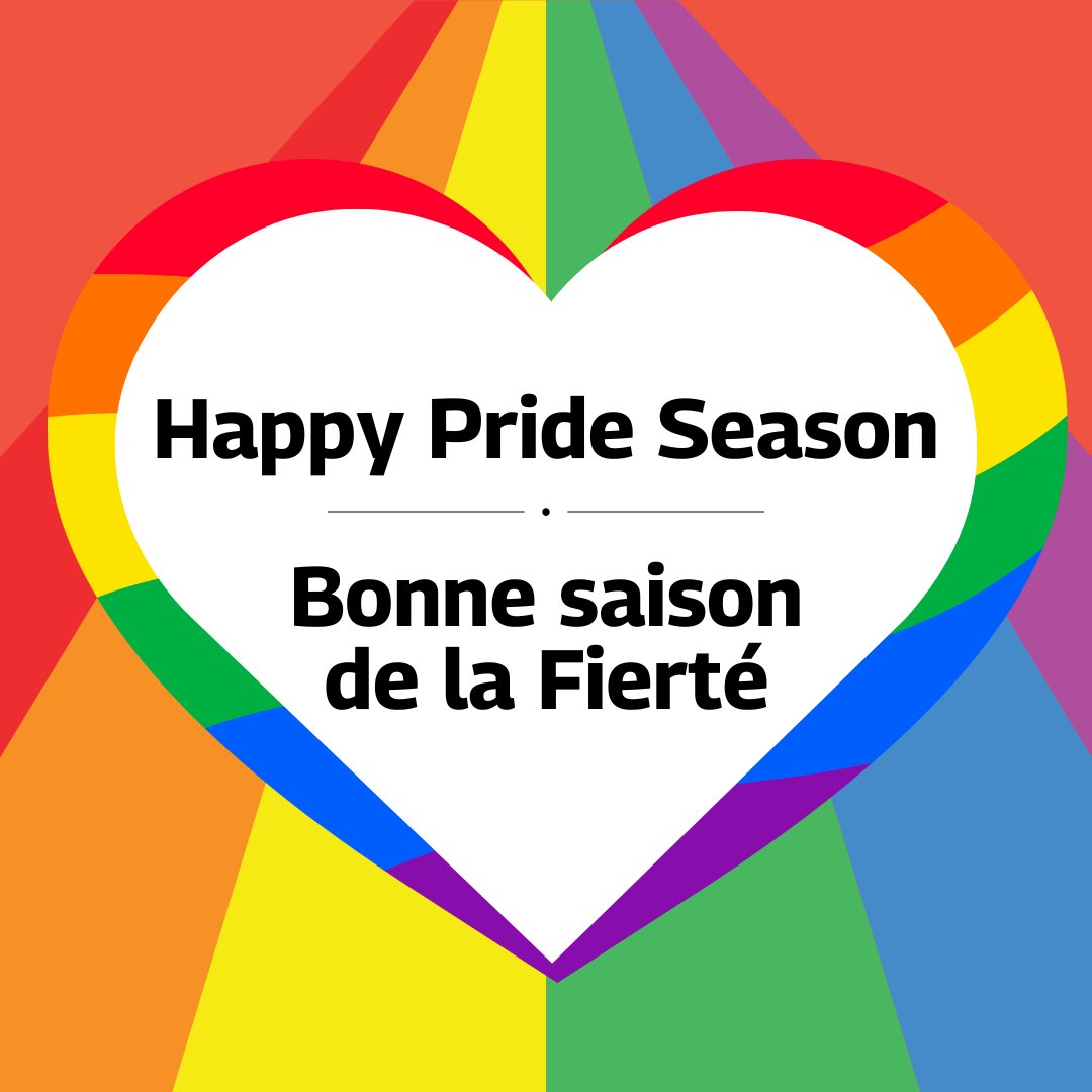 🎉 Happy Pride Season! 🌈
Let’s come together to celebrate love, diversity, and inclusion—and to honour the strength and vitality of the 2SLGBTQI+ community.
✨❤️🩷🧡💛💚💙🩵💜✨
🎉 Bonne saison de la Fierté ! 🌈
Unissons-nous pour célébrer l’amour, la diversité et l’inclusion,