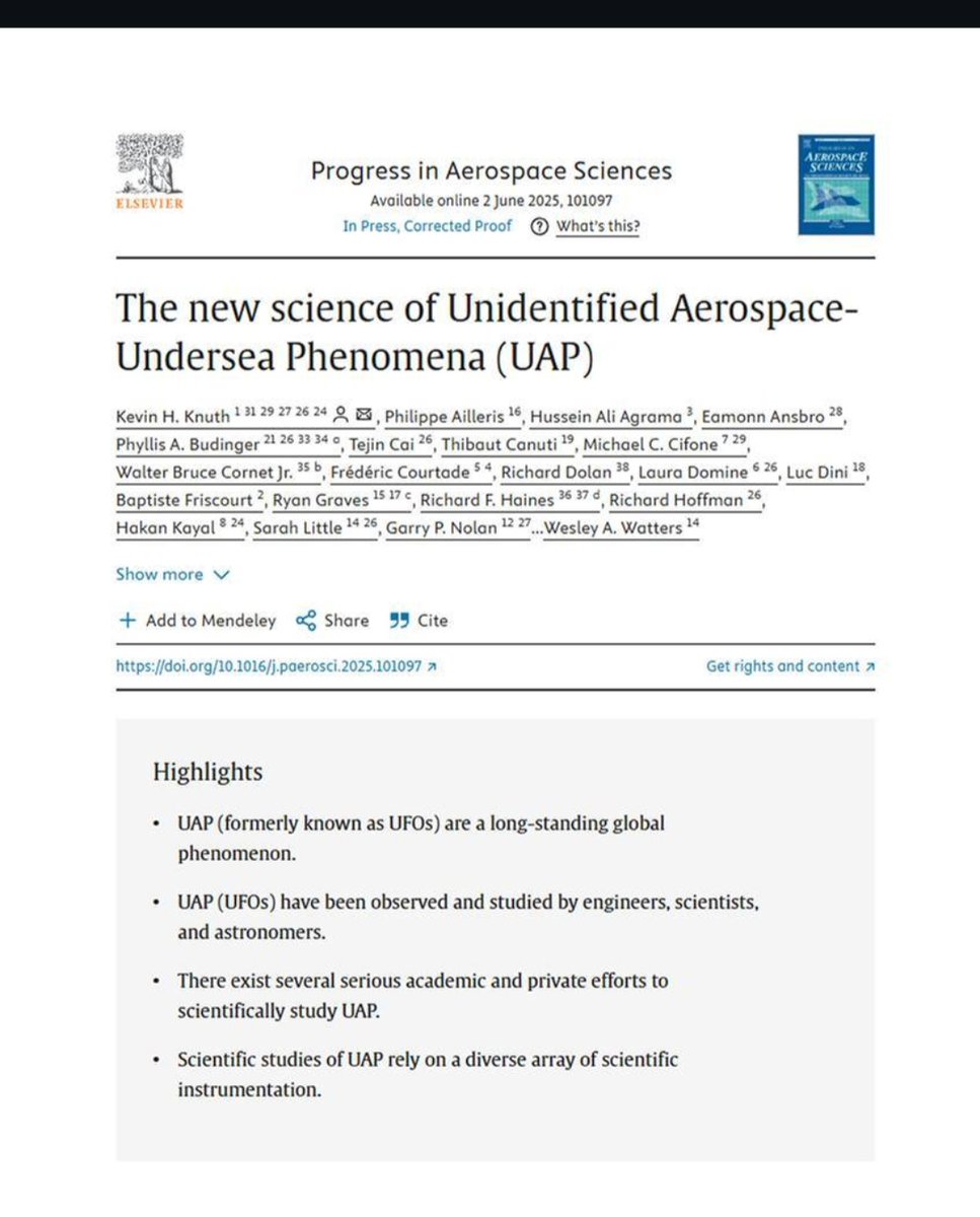 New article by Kevin Knuth et al. 
sciencedirect.com/science/articl…
#ufotwitter #ufoX #uapx #uaptwitter