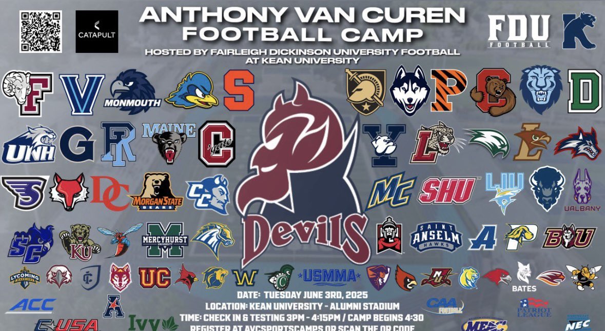 Excited to compete at the Fairleigh Dickinson University football camp this evening!