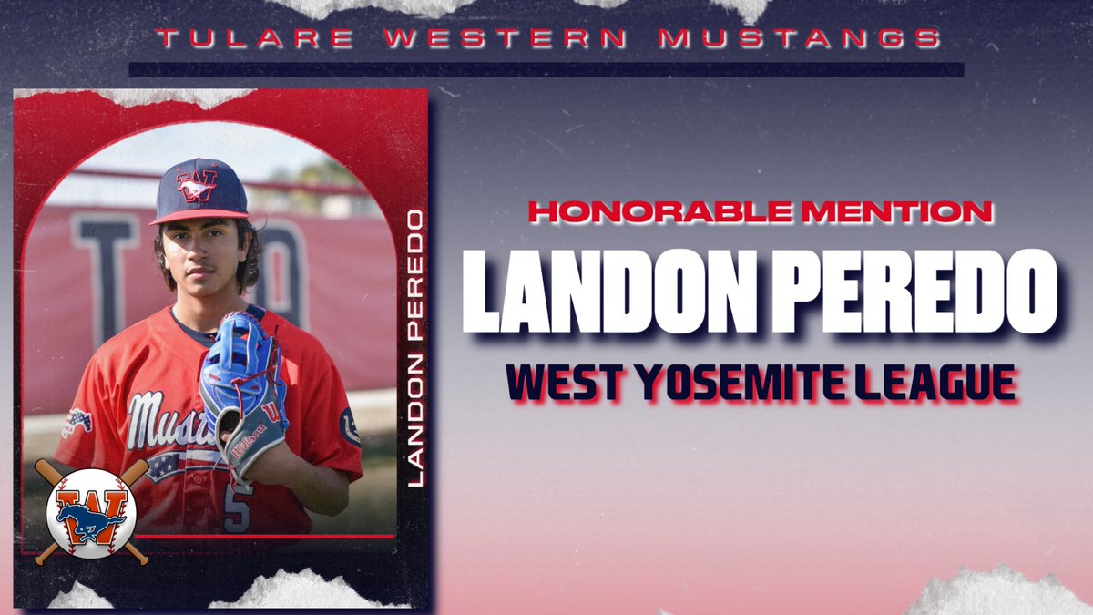Congrats to Landon Peredo for earning WYL Honorable Mention! Landon hit .357 in the WYL and lead the Mustangs with a .561 OBP in league play thanks to 11 BB and 2 HBP in 41 plate appearances. He also added a win and a save in relief as a pitcher! ⚾ #MustangPride #WYL