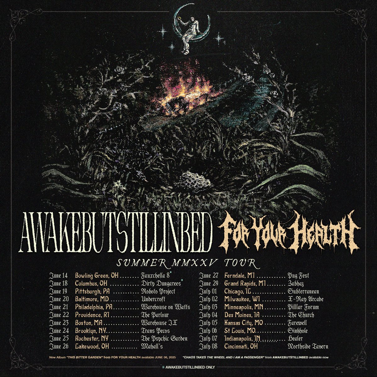 absibca's tweet photo. did u guys even realize that we're touring with for your health this month in the midwest and east coast and we're playing fauxchella and PUGfest and california kicks fest did u guys know about that https://t.co/4fNDC5497m