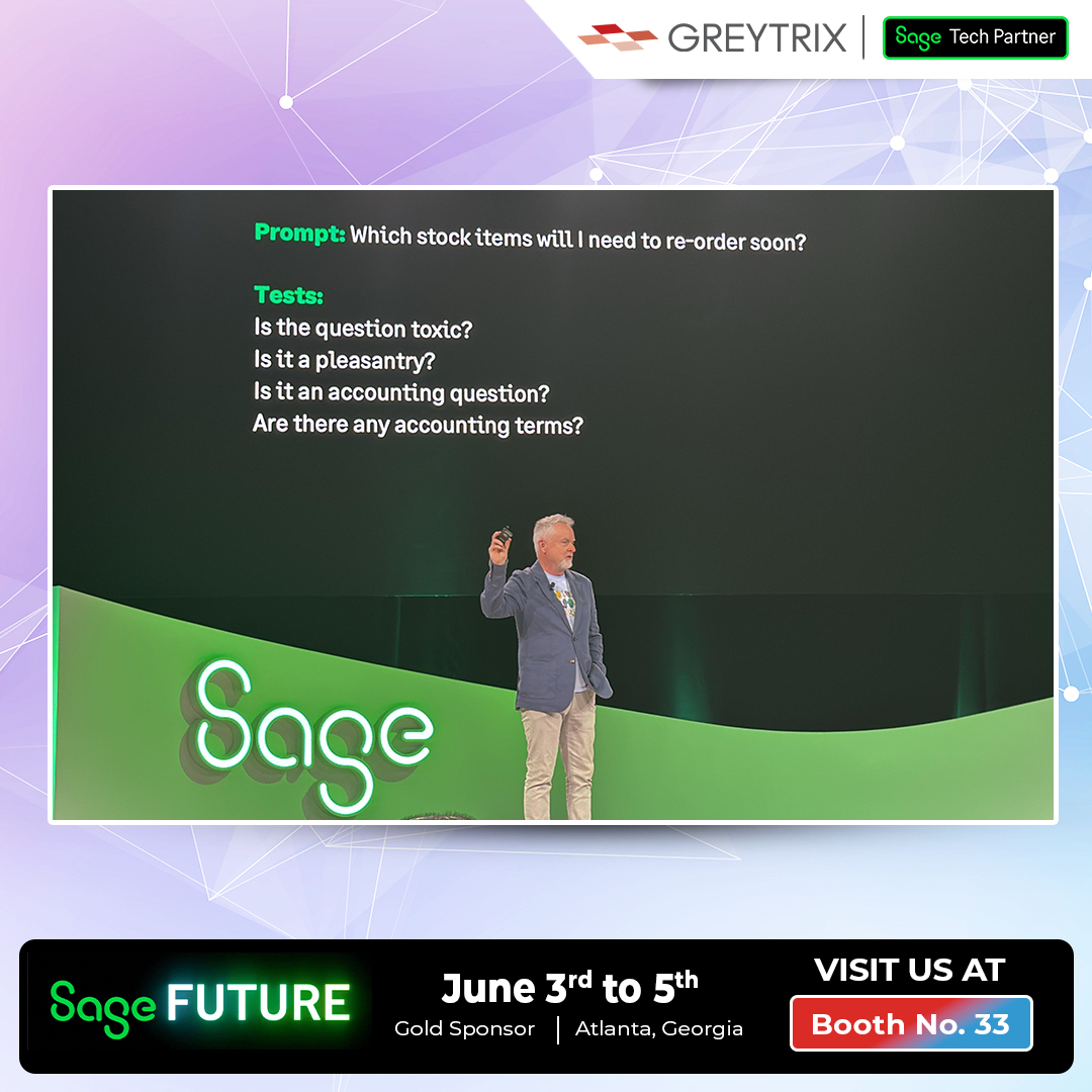 Greytrix (@greytrix) on Twitter photo Further, Aaron Harris shed light on the core capabilities of Sage and brought clarity, control, and connection together to support smarter decisions at every level.
<a href="/SageUSAmerica/">Sage USA</a> 
#SageFuture #SageEvents #Greytrix #SageCommunity Further, Aaron Harris shed light on the core capabilities of Sage and brought clarity, control, and connection together to support smarter decisions at every level.
<a href="/SageUSAmerica/">Sage USA</a> 
#SageFuture #SageEvents #Greytrix #SageCommunity