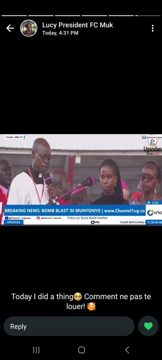 Co founder of ACFUO Ayebare Lucia Nyakato Participe à la célébration de la messe de la Journée des martyrs ougandais au sanctuaire catholique de Namugongo en diffusant la langue française à l'assemblée.
Viva ACFUO 
Le français nous connecte.