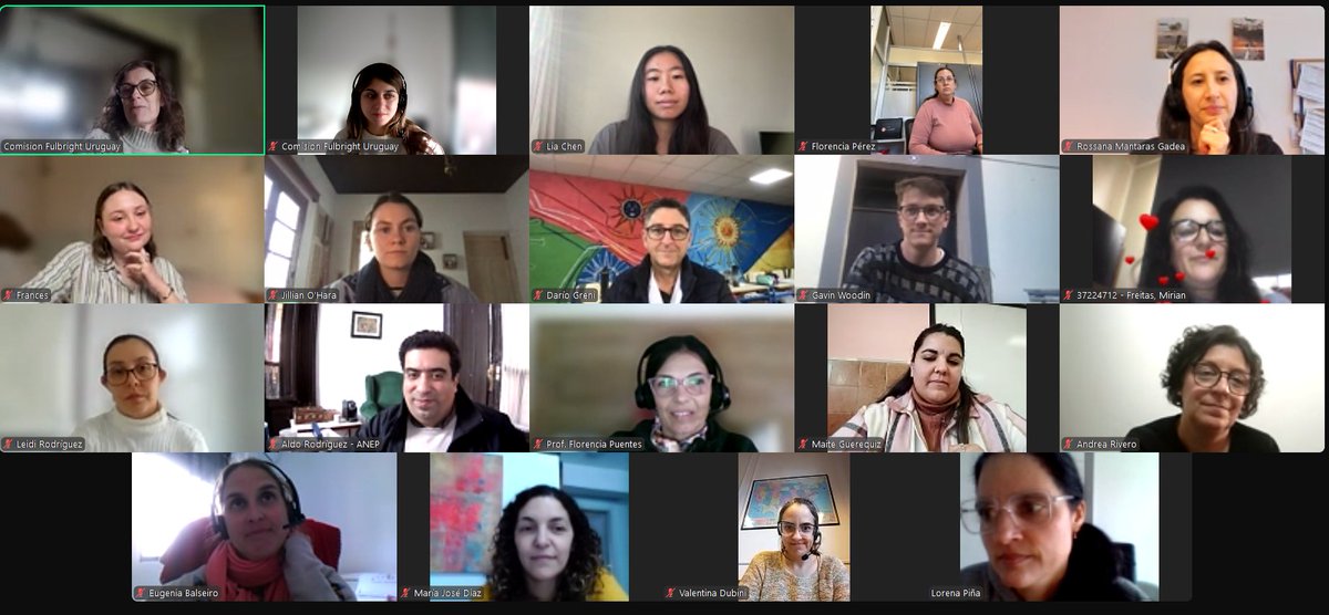 Hoy nos reunimos con los English Teaching Assistants y con quienes serán sus mentores durante la segunda mitad del año, cuando realicen el cambio de departamento 🇺🇾🇺🇸