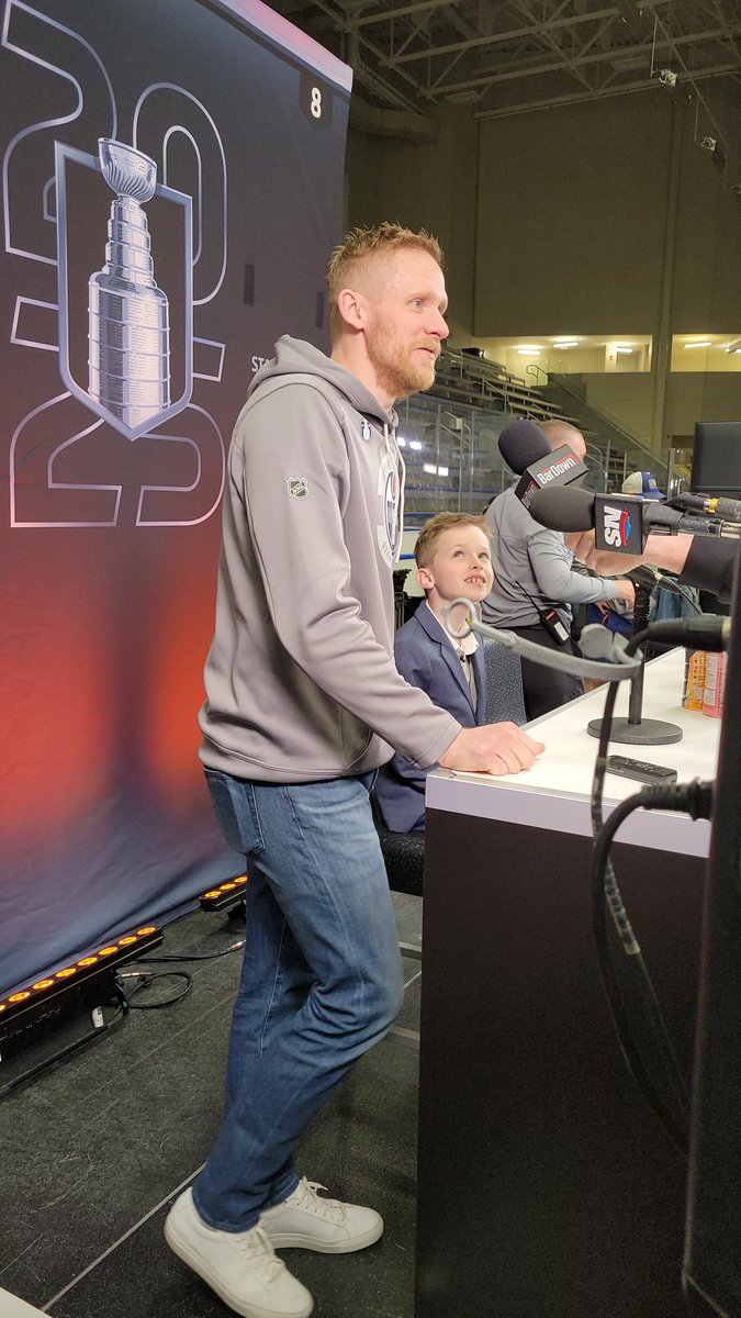 Griffin Perry joining his dad <a href="/NHL/">NHL</a> media day <a href="/EdmontonOilers/">Edmonton Oilers</a>