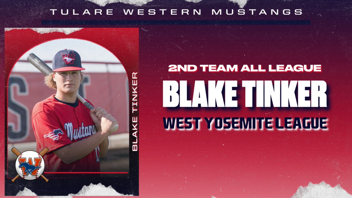 Freshman Catcher Blake Tinker has been named to the 2nd Team All-WYL! The catcher hit .333 in the WYL with a .422 OBP and 9 RBI. He also shined with a .389 average with runners in scoring position! Big things ahead! ⚾ #MustangPride