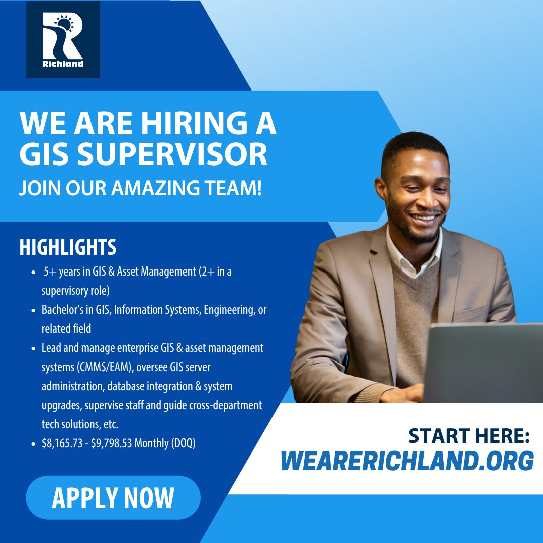 New Job Posted Today! 
Visit WeAreRichland.org
