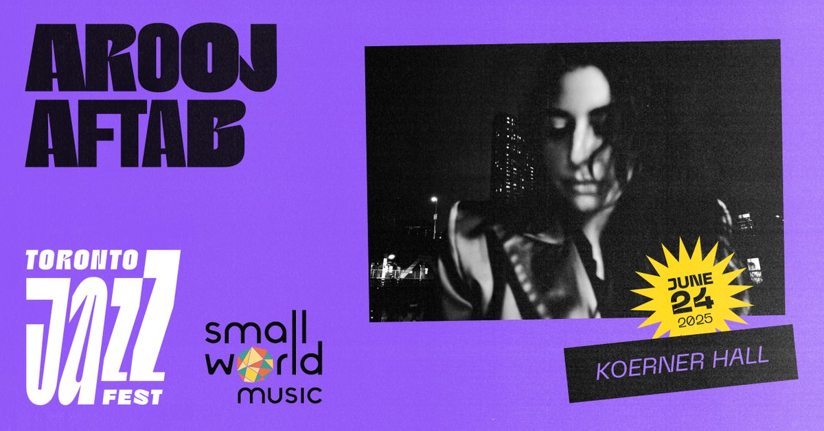 Toronto Jazz Fest (@torontojazzfest) on Twitter photo Don't miss your chance to bask in the sublime sounds of
<a href="/arooj_aftab/">arooj aftab</a> - playing <a href="/KoernerHall/">KoernerHall</a> June 24 as part of this year's TO Jazz Fest. Limited tix still available! Co-pres by our pals at <a href="/smallworldnotes/">Small World Music</a> rcmusic.com/tickets/seats/⊠Don't miss your chance to bask in the sublime sounds of
<a href="/arooj_aftab/">arooj aftab</a> - playing <a href="/KoernerHall/">KoernerHall</a> June 24 as part of this year's TO Jazz Fest. Limited tix still available! Co-pres by our pals at <a href="/smallworldnotes/">Small World Music</a> rcmusic.com/tickets/seats/âŠ