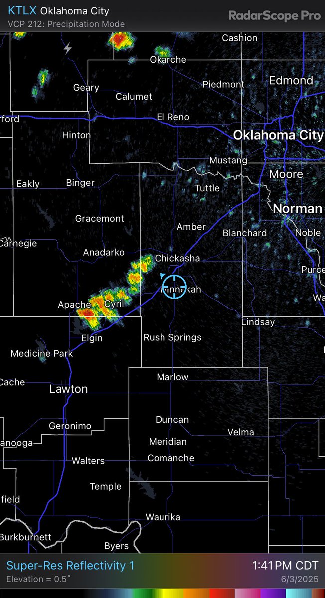 Targeted Lawton, OK, for the last day of our trip. We’ll see if one of these can take off out ahead of the cold front farther west.