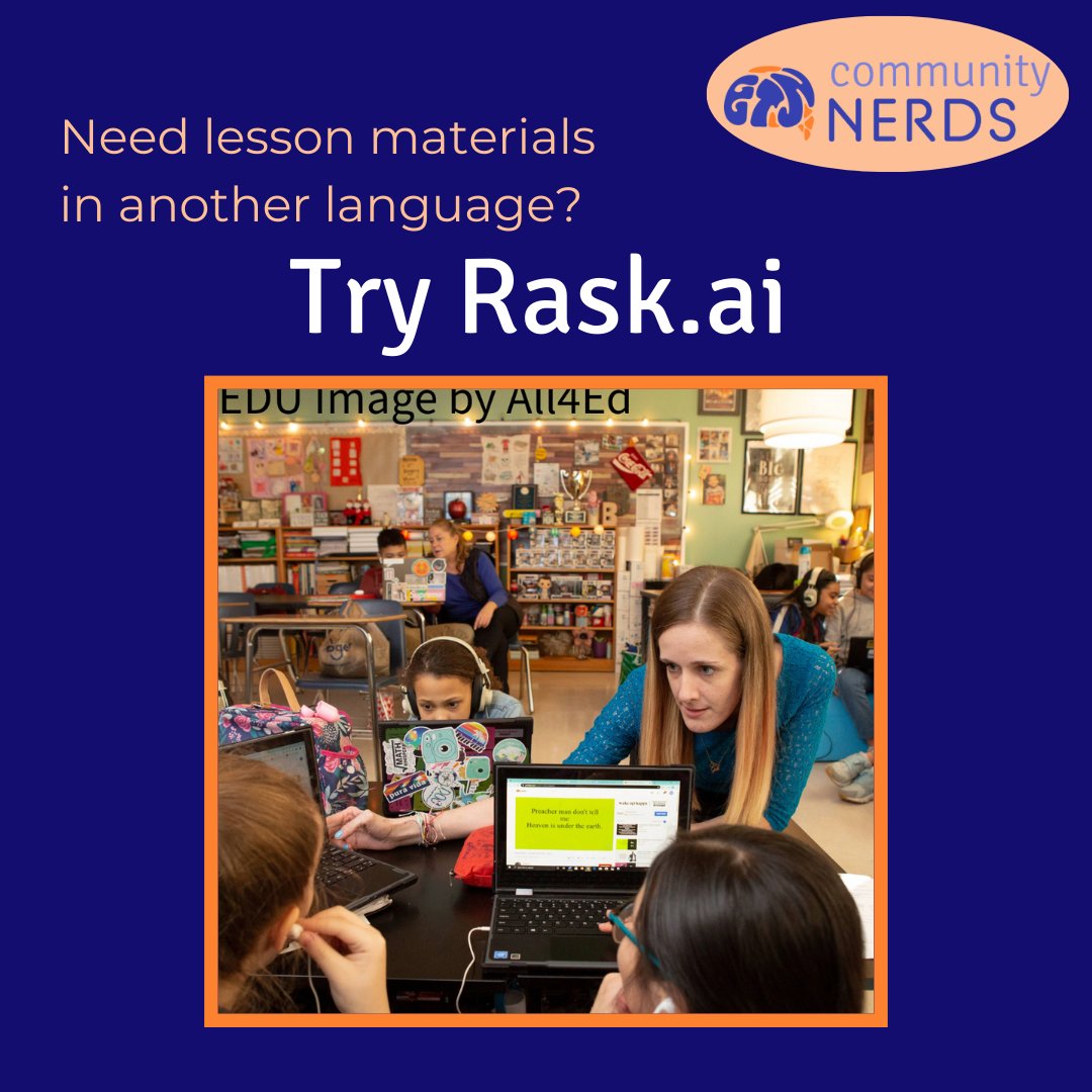 EdTechDestiny's tweet image. ✨ Rask.ai makes translations and voiceovers easy! Need lesson materials in another language? This tool has you covered. What’s your biggest challenge with multilingual learners?

#MultilingualEd #EdTechForGood #EquityInEducation #InclusiveTeaching