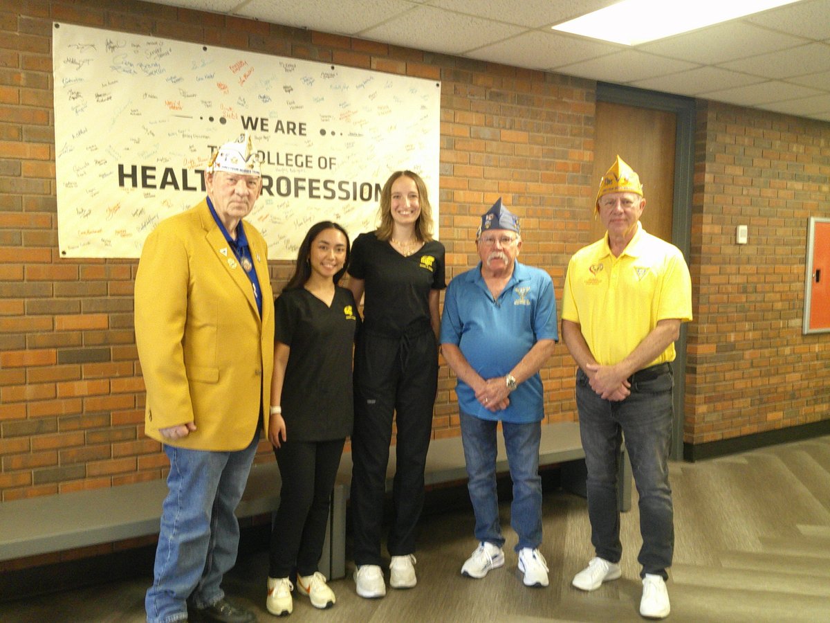 Congratulations to nursing students Gabriella Kriegisch &amp; Elisha Haws! 🎉 They’ve each earned a $500 Charles E. Bell Nurses Training Scholarship, thanks to the support of Forty &amp; Eight Voiture 58 du Wichita, Kansas—a veterans' group dedicated to future nurses.